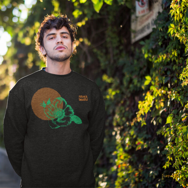 Sample Camellia Crewneck Sweatshirt in Black