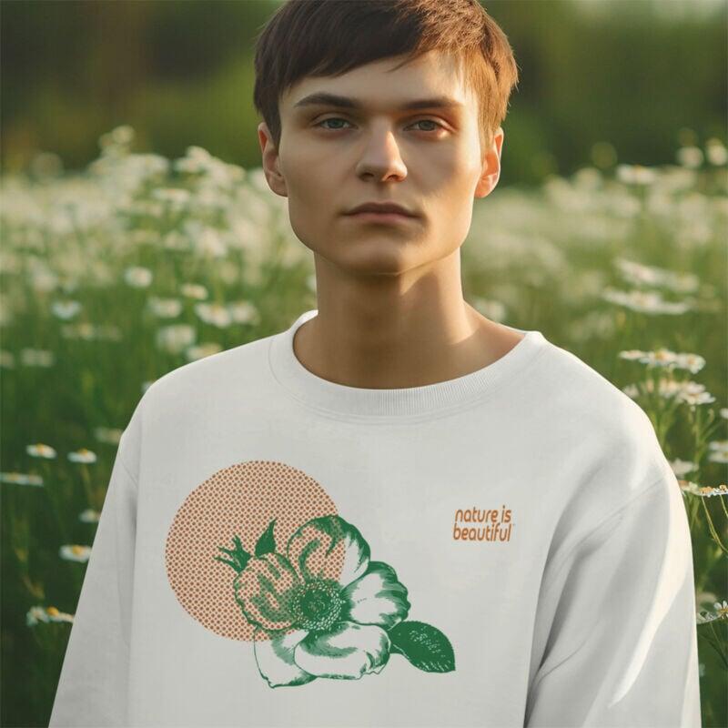 Sample Camellia Crewneck Sweatshirt (White)