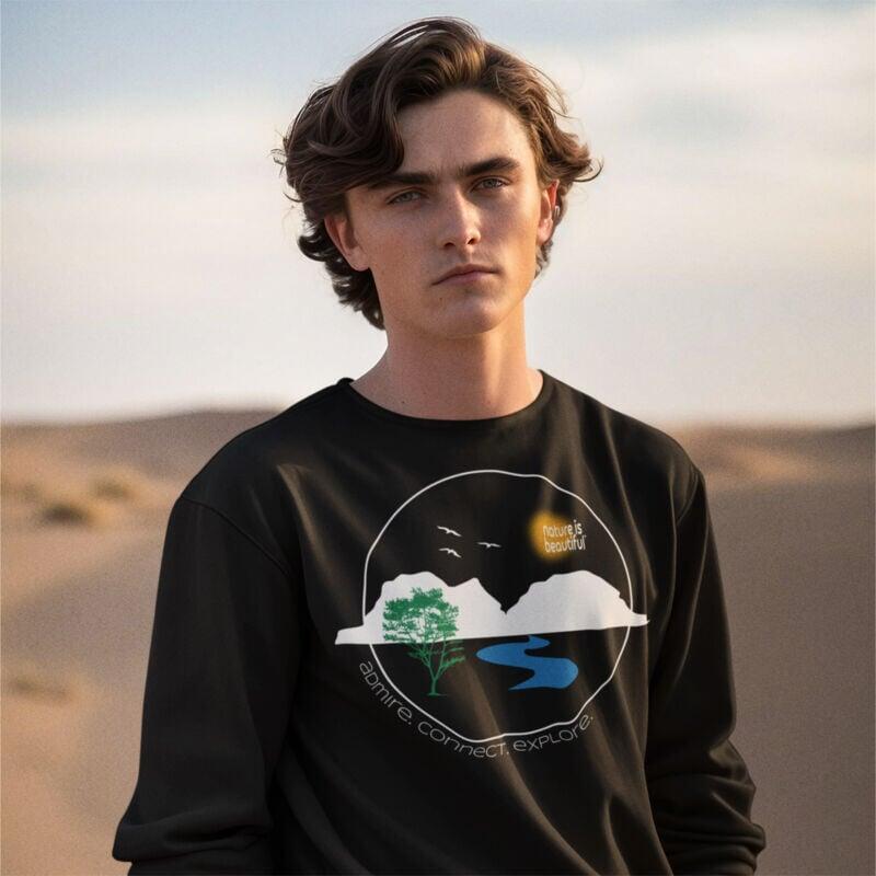 Sample Image of Founder's Landscape Crewneck Sweatshirt (Black)