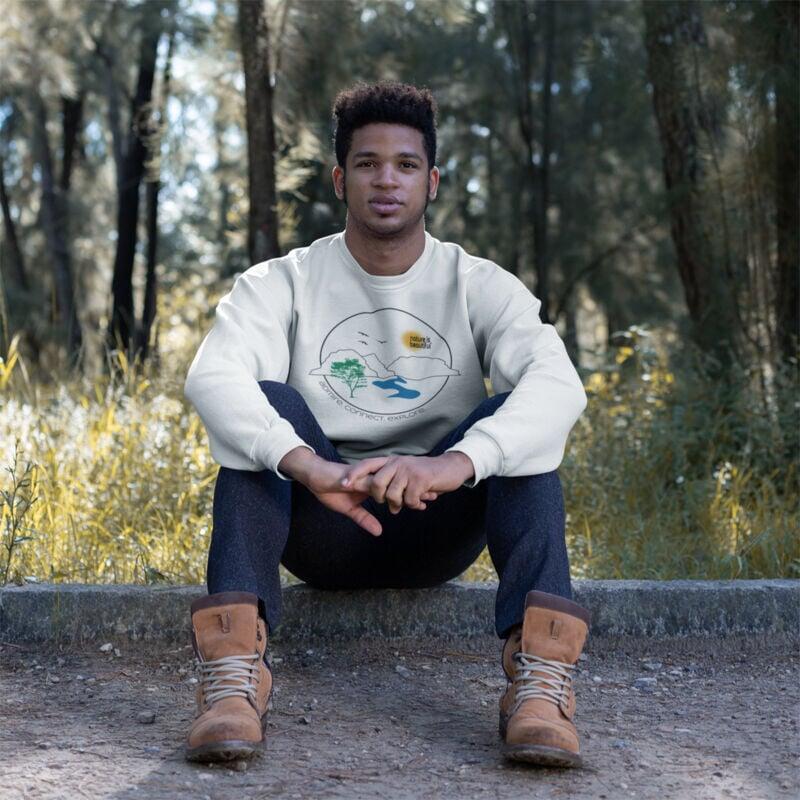 Sample Founder's Landscape Crewneck Sweatshirt (White)